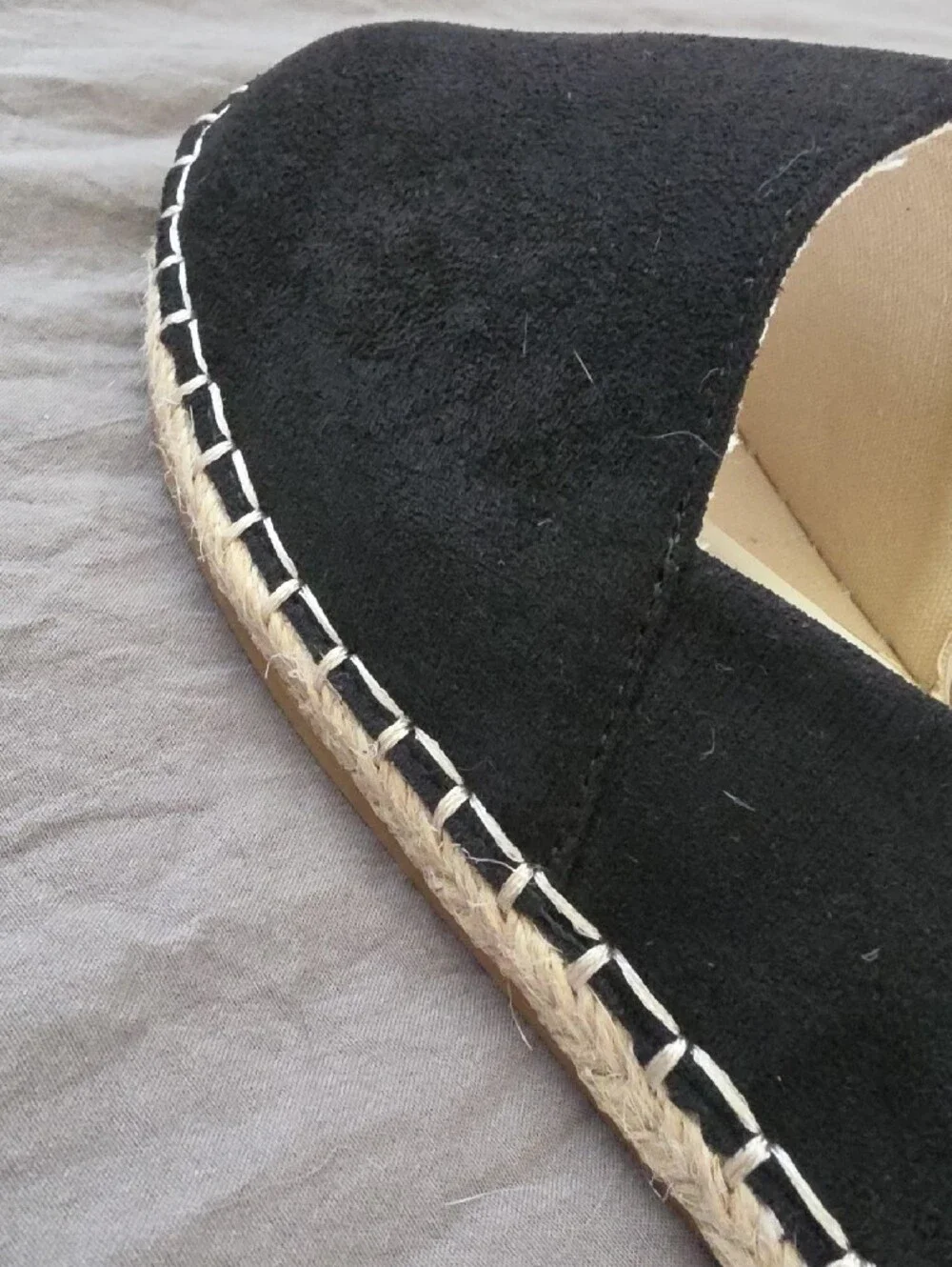 Women’s Black Espadrille Slip-On Flats